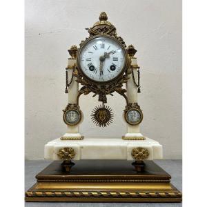 Small Louis XVI Style Prosthetic Clock From The Napoleon III Period, Also Known As A Bedroom Clock