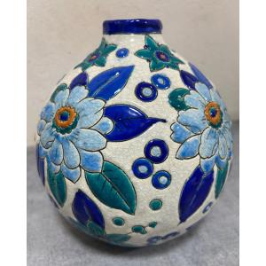 Charles Catteau Boch Frères Keramis Art Deco Vase
