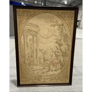 Vintage 50's Tapestry Oak Frame