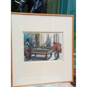 Watercolor Billiard Party 20th