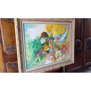 Abstract Still Life Signed Cham 20th