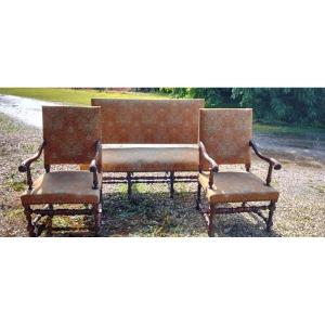 Pair Of Louis XIII Style Armchairs
