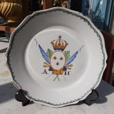 18 Th Revolutionary Plate In Nevers Earthenware