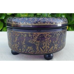 Moser Karlsbad Art Deco Amethyst Box C 1910