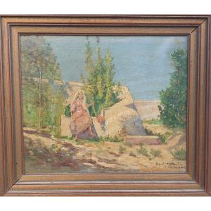 Paul Valantin Orientalist Landscape Painter Lyonnais