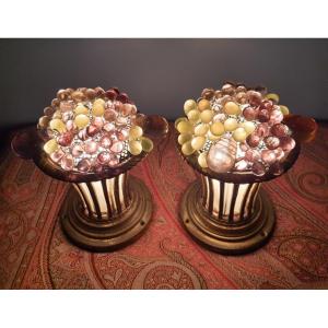 Night Light Pair Of Lamps Night Lights Trompe Oeil Fruit Napoleon III
