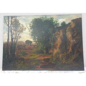  ( Ernest Journault ) Important Tableau Paysage Saint Jean De Luz  