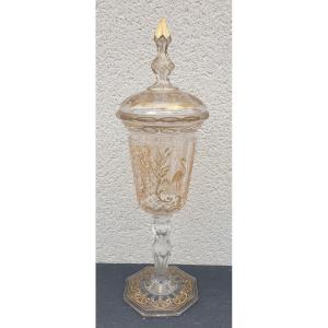 Gold Cut Crystal Cup Holland 19th Century