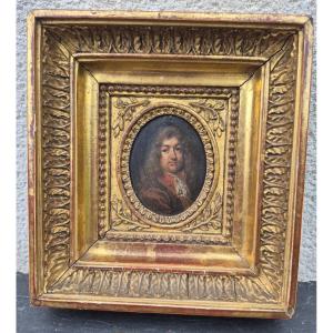 Portrait Of A Gentleman Miniature On Copper 17th Century 