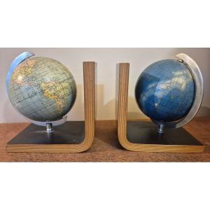 Terrestrial Globe Celestial Globe - Book Greenhouse 1950 