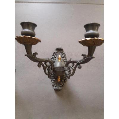 Pair D Appliques Restoration Period Second Empire 1830