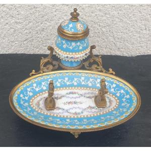 Encrier Émaux Maison Giroux Napoléon III