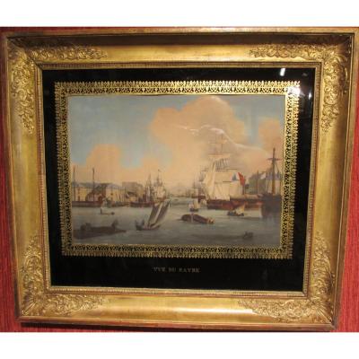 Engraving By Garneray: Le Grand Bassin Du Havre.