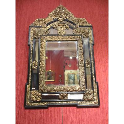 Black Wood Mirror And Brass Rejected.