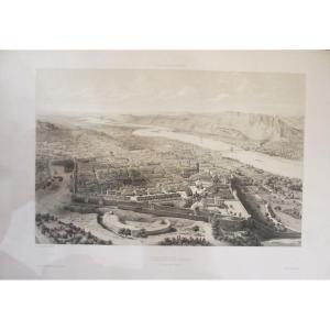 Air Travel In France, Lithography Of The City Of Valence.