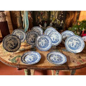 Set Of 11 Plates From The East India Company, 18th Century