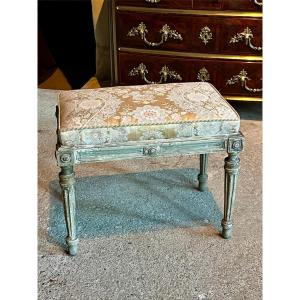 Italian Stool, 18th Century, Framed Upholstery