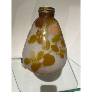 Galle Lamp Base Floral Decor Art Nouveau Period