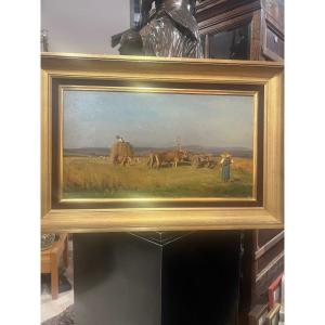 Painting By Antonin Fanart Haymaking In The Doubs