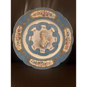 Sevres Porcelain Plate Depicting Mademoiselle De Lamballe