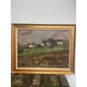 Oil Painting On Canvas Signed Leon Lehmann 