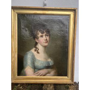 Portrait Of A Young Woman Dated 1806 Married Anne Lydie Delauchaux