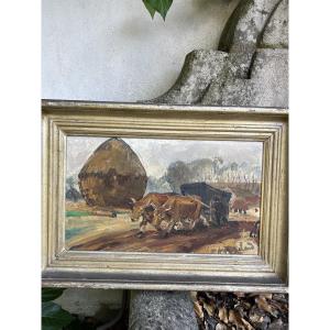 Painting Signed  Adrienne Jouclard The Oxs