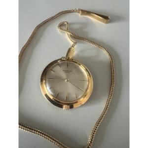 Patek Philippe Gold Pocket Watch With Its Chain