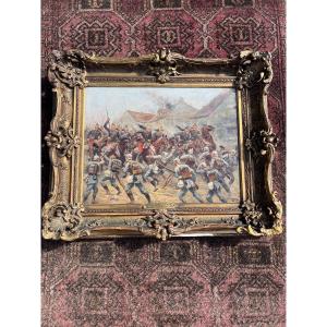 Oil On Canvas, Battle Of The Marne 1914 By Paul Perboyre