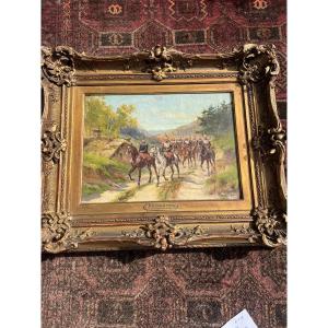 Oil Painting On Canvas By Paul Perboyre, Recognition In The Vosges Region