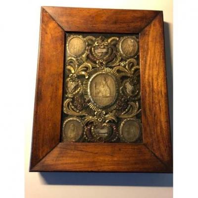 Reliquary XVIII Medallions In Wax And Gold