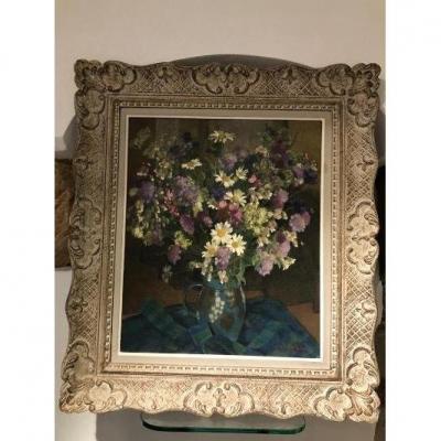Painting Charigny Fleurs Des Champs
