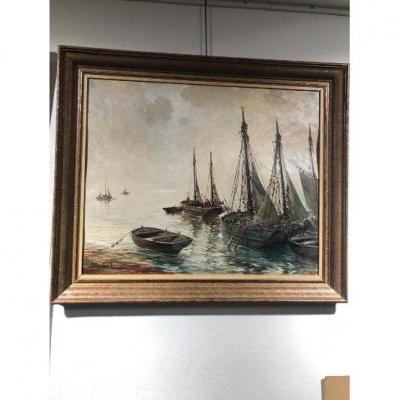 Leon Zeytline Painting Marine Bretagne Lorient