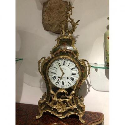 Cartel L XV Period Signed Cuisin A Paris Vernis Martin