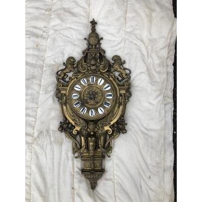 Cartel Of Applique Bronze XIX Dial A Cartouches