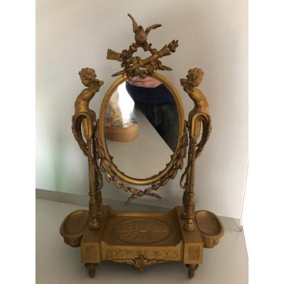 Spyché Napoleon III Gilt Bronze