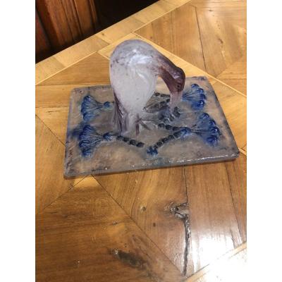 Argy Rousseau Cover Or Ibis Paperweight