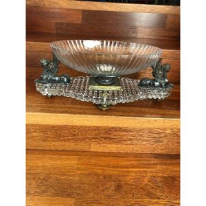 Baccarat And Napoleon III Bronze Centerpiece
