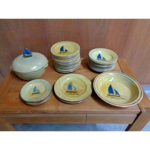 Service Part 1950 - Ceramic - Vallauris