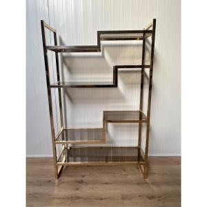 1970s Metal Shelf With Shelves