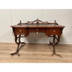 Late 19th Century Desk, Stag Antler