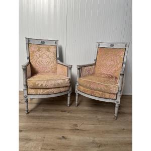Pair Of Directoire Period Bergère Armchairs