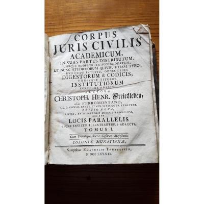 Corpus Juris Civilis De Ferromontano 1789