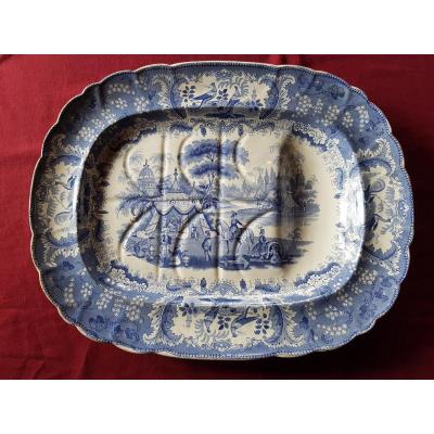 Very Large Dish With Gigot In Fine Earthenware Bordeaux