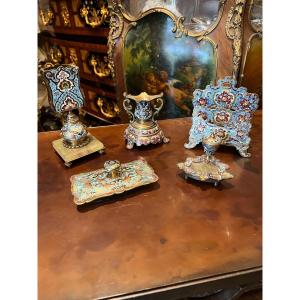 Cloisonne Decor Metal Desk Kit