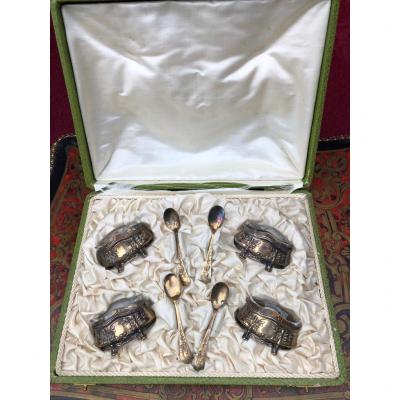 Set Of 4 Salt Shakers In Sterling Silver