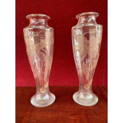 Pair Of Baccarat Vases