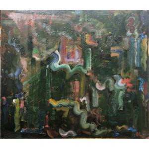 Loewenstein Olga (xx°) "the Window" Paris 1949 Abstract-expressionism.