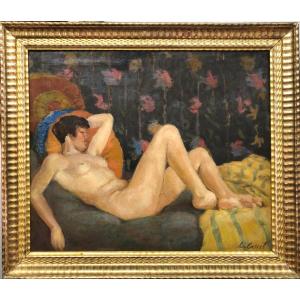 Léon Cassel (1873 Lille-1961 Paris): "androgynous Nude" Art-deco, Post-impressionist
