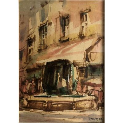 François Desnoyer (1894-1972): "provencal Fountain"